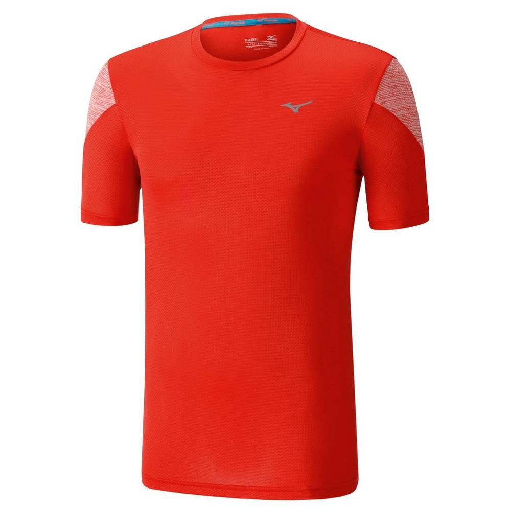 Mizuno ALPHA SHORT SLEEVE 2.0 Férfi Futópóló Rózsaszín EGT890162